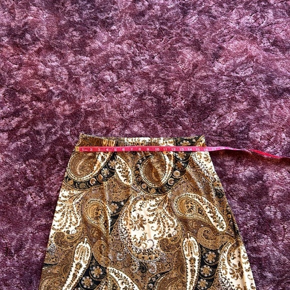 Coldwater Creek Brown Paisley Print Midi Skirt size 12 - Picture 6 of 6